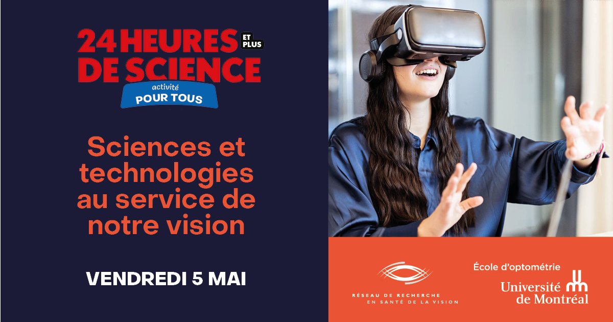 Femme avec un casque de réalité virtuelle pendant les 24 heures et plus de science
